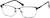 Angle view of Rectangle Glasses 168912 in Silver thumbnail