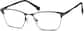 Angle view of Browline Glasses 168912 in Silver thumbnail