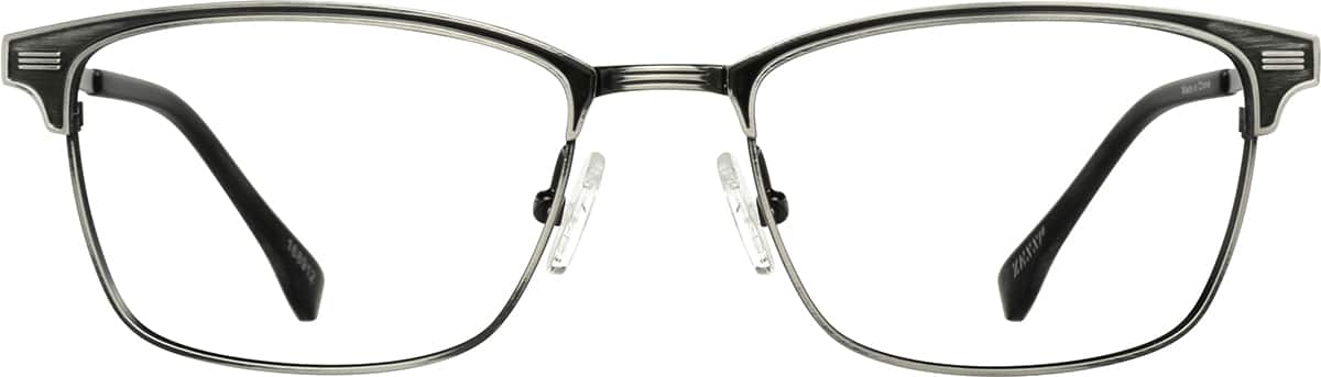 Front view of Rectangle Glasses 168912 in Silver