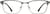 Front view of Rectangle Glasses 168912 in Silver thumbnail
