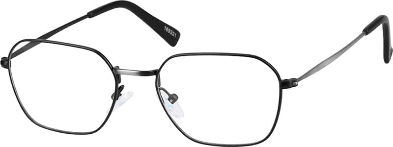 Angle view of Geometric Glasses 169321 in Black