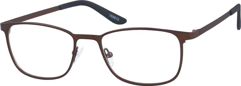 Angle view of Rectangle Glasses 169815 in Brown