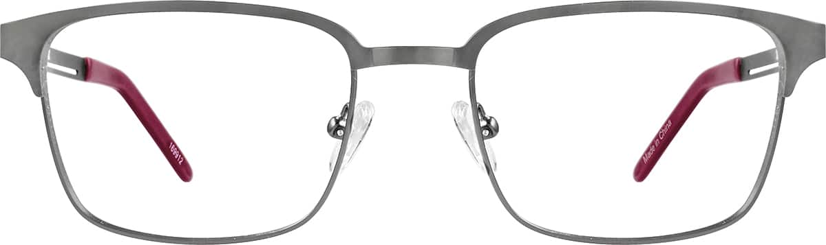 Front view of Square Glasses 169912 in Graphite