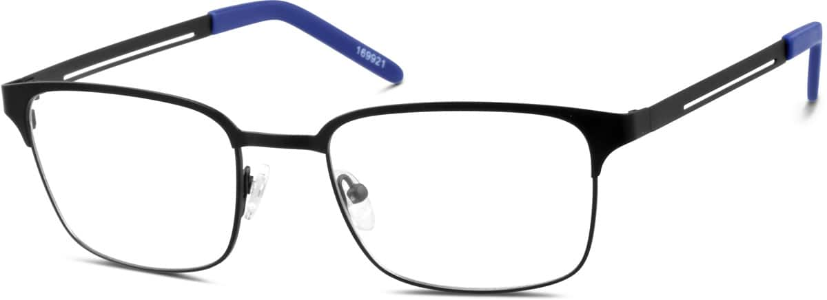 Angle view of Square Glasses 169921 in Black