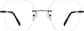 Front view of Customizable Rimless Glasses 170412 in Gray thumbnail