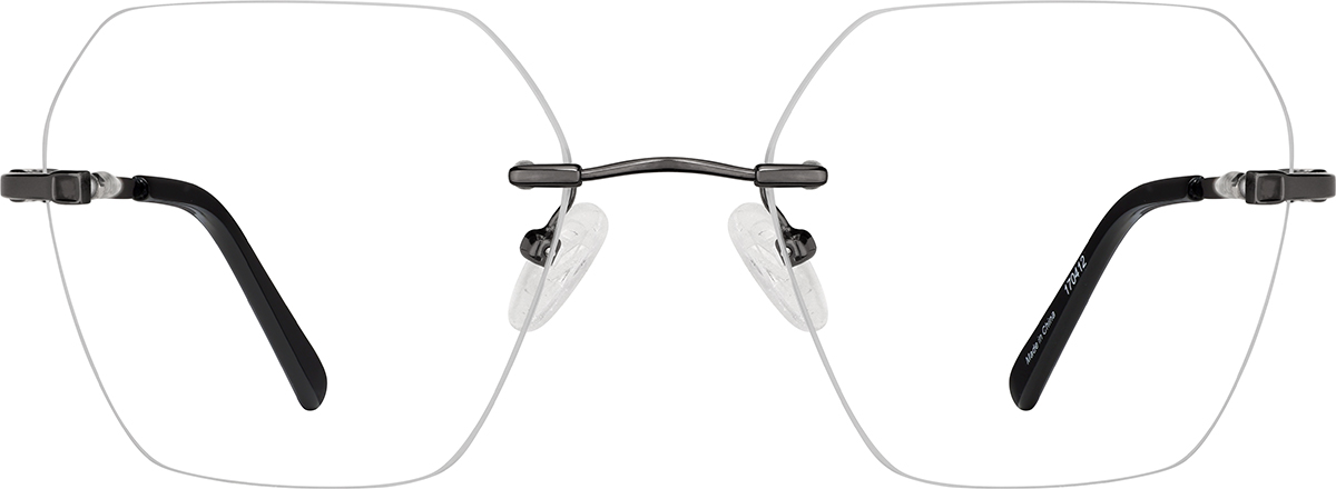 Gray Customizable Rimless Glasses