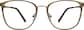Front view of Square Glasses 170915 in Brown thumbnail