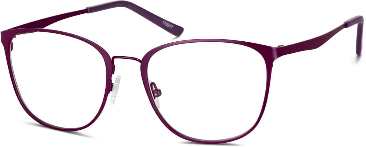 Angle view of Square Glasses 170917 in Purple