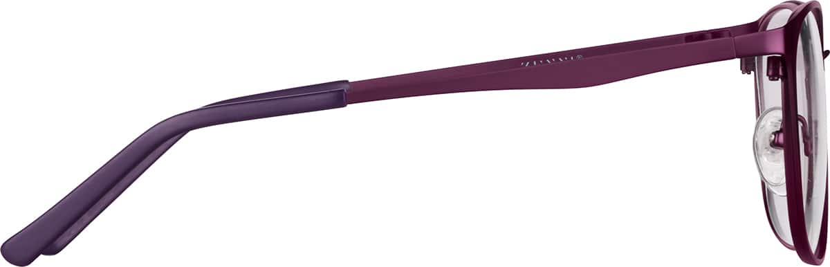 Side view of Square Glasses 170917 in Purple