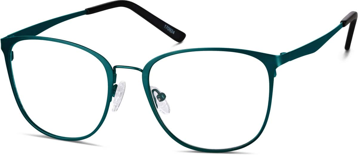 Angle view of Square Glasses 170924 in Green