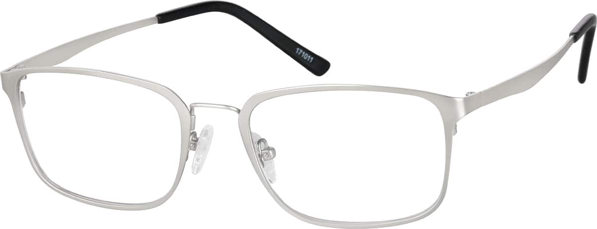Silver Rectangle Glasses #171011 | Zenni Optical