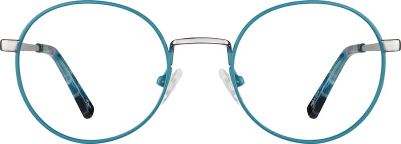 Aqua Round Glasses