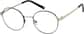 Angle view of Round Glasses 171221 in Black thumbnail