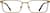Front view of Rectangle Glasses 171314 in Gold Copper thumbnail
