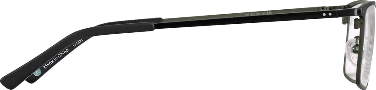 Side view of Rectangle Glasses 171321 in Black