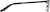 Side view of Rectangle Glasses 171321 in Black thumbnail