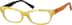 Rectangle Glasses 181222 in Yellow
