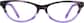 Front view of Kids' Oval Glasses 181717 in Purple thumbnail