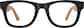 Front view of Square Glasses 185321 in Black thumbnail