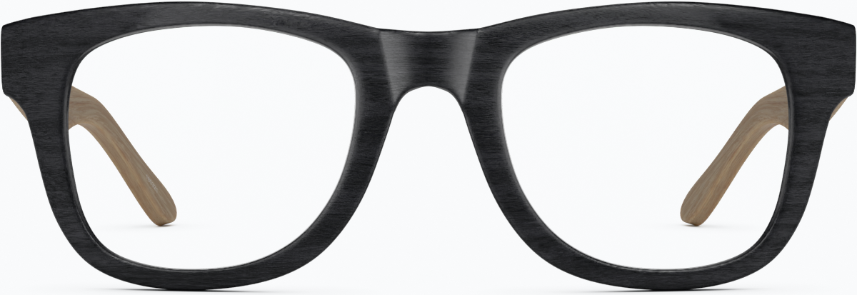 Front view of Square Glasses 185321 in Black thumbnail