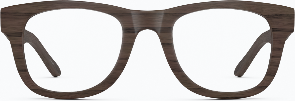 Front view of Square Glasses 185332 in Wood Texture thumbnail