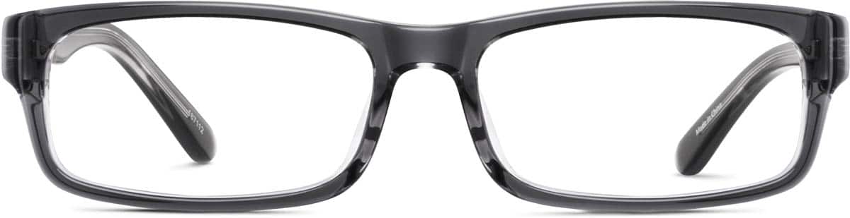 Front view of Kids’ Rectangle Glasses 187112 in Gray