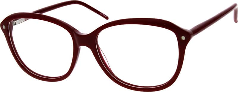 Angle view of Square Glasses 187518 in Red