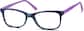 Angle view of Rectangle Glasses 187717 in Purple thumbnail