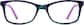Front view of Rectangle Glasses 187717 in Purple thumbnail