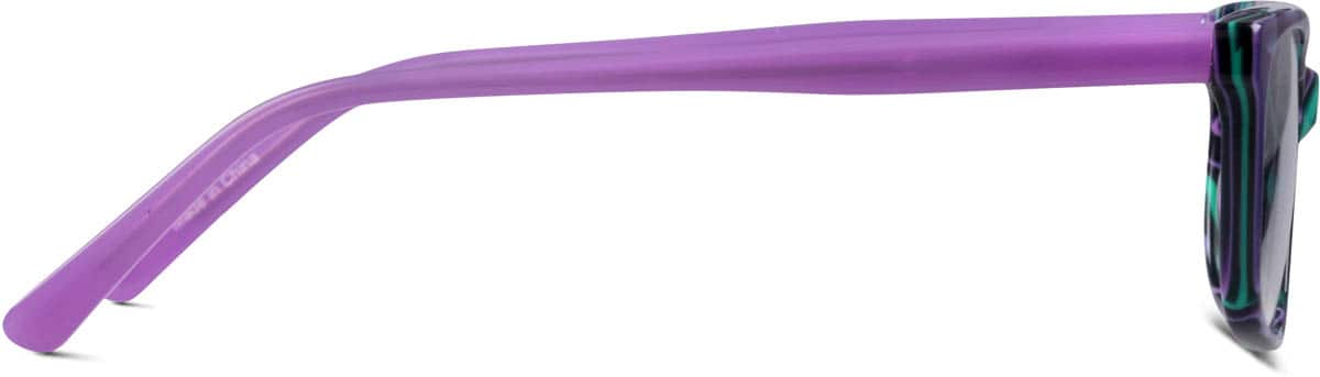 Side view of Rectangle Glasses 187717 in Purple