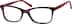 Rectangle Glasses 187718 in Red