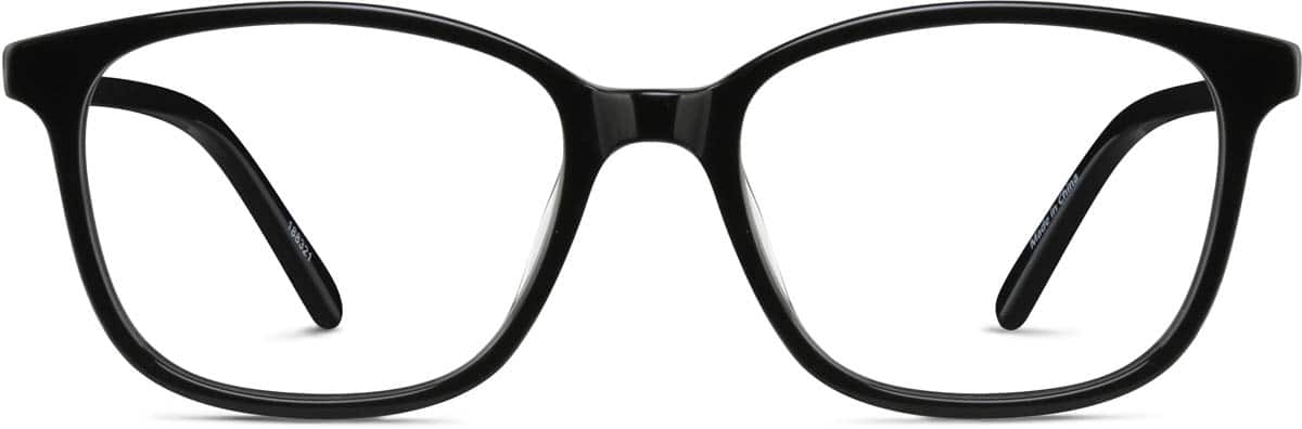Zenni Square Prescription Sunglasses Black Plastic Full Rim Frame, Universal Bridge Fit, Spring Hinges, Blokz Blue Light Sunglasses, 188321s