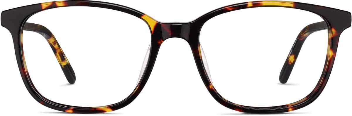 Front view of Square Glasses 188325 in Tortoiseshell