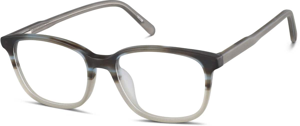 Angle view of Square Glasses 188339 in Gray