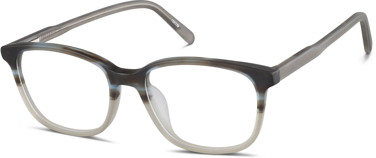 Zenni Square Prescription Glasses Pattern Plastic Full Rim Frame