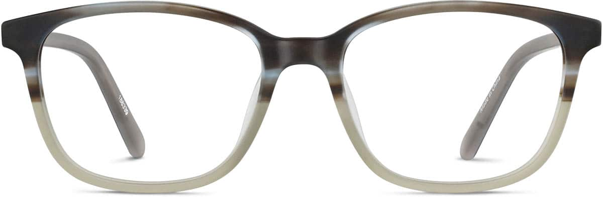 Front view of Square Glasses 188339 in Gray