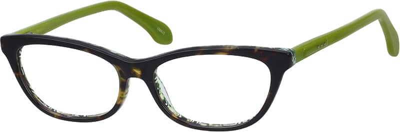 Angle view of Cat-Eye Glasses 188825 in Tortoiseshell