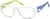 Angle view of Oval Glasses 189130 in White thumbnail