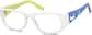 Angle view of Oval Glasses 189130 in White thumbnail