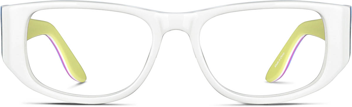 White Oval Glasses
