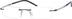 Rimless Glasses 190012 in Gray