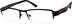 Rectangle Glasses 190121 in Black
