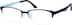 Rectangle Glasses 190416 in Blue