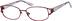 Rectangle Glasses 190618 in Red