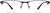 Front view of Rectangle Glasses 1910021 in Black thumbnail