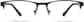Front view of Rectangle Glasses 1910021 in Black thumbnail