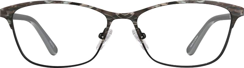 Grey/Pattern Rectangle Glasses