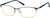 Angle view of Rectangle Glasses 1910139 in Pattern/Gold thumbnail