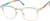 Angle view of Browline Glasses 1910223 in Clear and Rainbow thumbnail