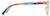 Side view of Browline Glasses 1910223 in Clear and Rainbow thumbnail